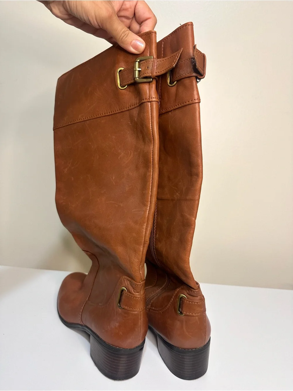 Bandolino Cognac Brown Over-The-Knee Riding Boots